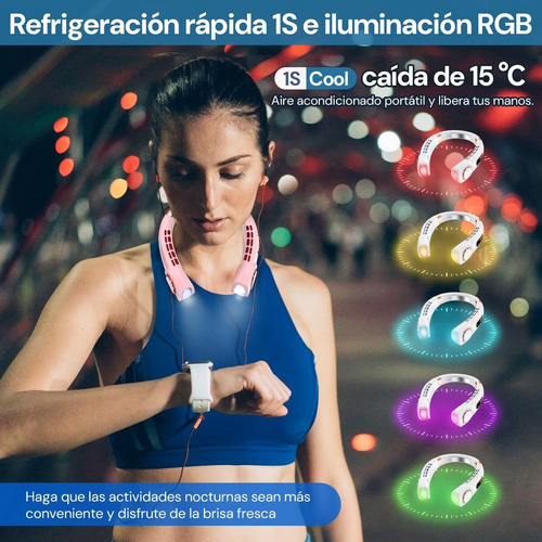 Ventilador Cuello Usb Recargable Ventilador Cuello Sin Aspas