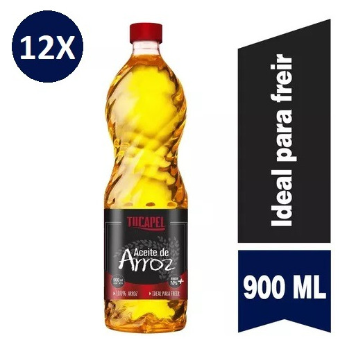 Aceite De Arroz Tucapel 900ml  - 12 Unidades