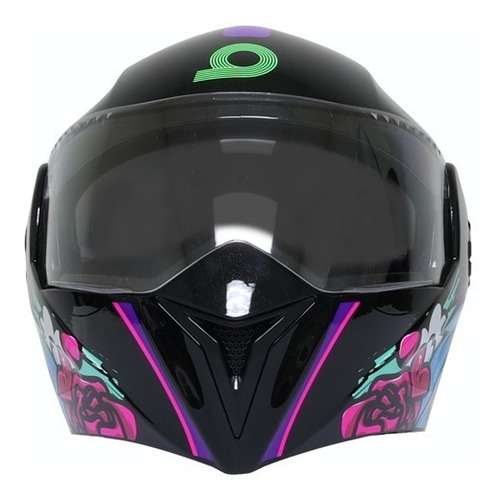 Imagen 4 de 6 de Casco Para Niña Infantil Ghira Kat Rosa Abatible Certificado
