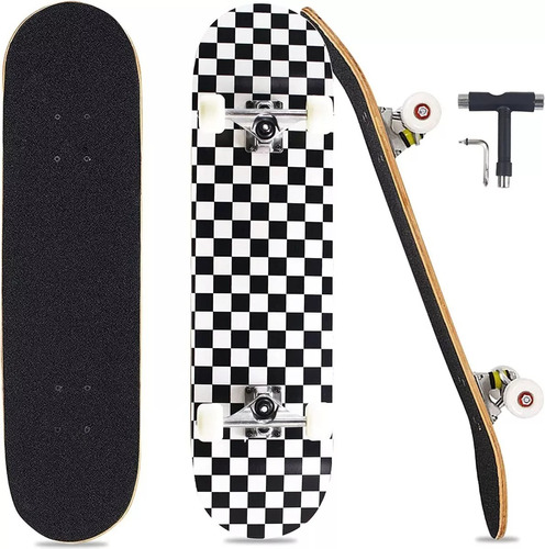 Patineta Blank Profesional Ajedrez Madera Rusa Envio Gratis