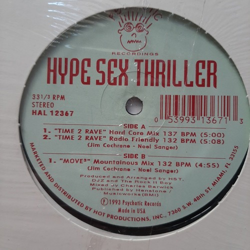 Vinilo Hype Sex Thriller Time 2 Rave Move Psychotic Rec E1