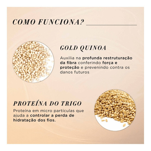 Imagem 4 de 5 de Shampoo Loreal Absolut Repair Gold Quinoa + Protein 300ml
