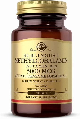 Vitamina B-12 5000 Mcg Sublingual 30 Pepitas Solgar