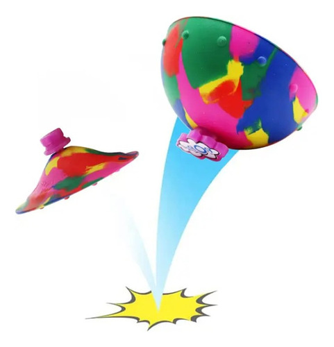 Juguete de media taza Spin Drop Hip Hop Pops Pola con LED de colores