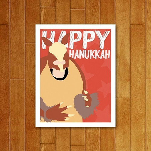 Placa Decorativa Séries - Televisão Happy Hanukkah 18x23