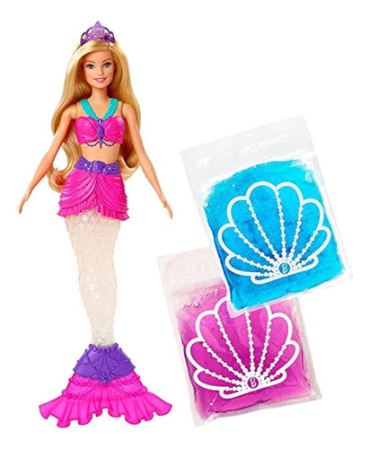 Barbie Dreamtopia Slime Mermaid Doll Con 2 Paquetes De Limo,