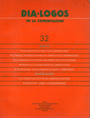 Revista Dialogos De La Comunicacion 32 Felafacs Marzo 1992