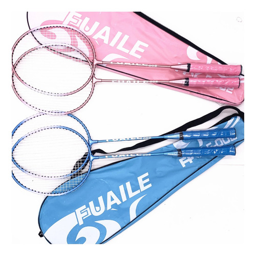 Set Raquetas X 2 Badminton + Estuche Nivel Recreativo