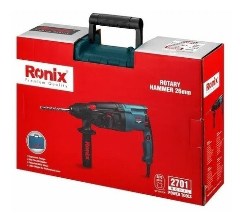 Rotomartillo electroneumático Ronix 2701 verde oscuro frecuencia de 50Hz con 800W de potencia 220V