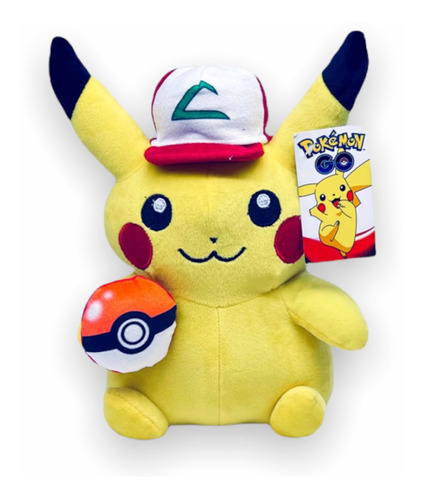 Peluche Pikachu Con Gorra Y Pokebola Pokemon Go