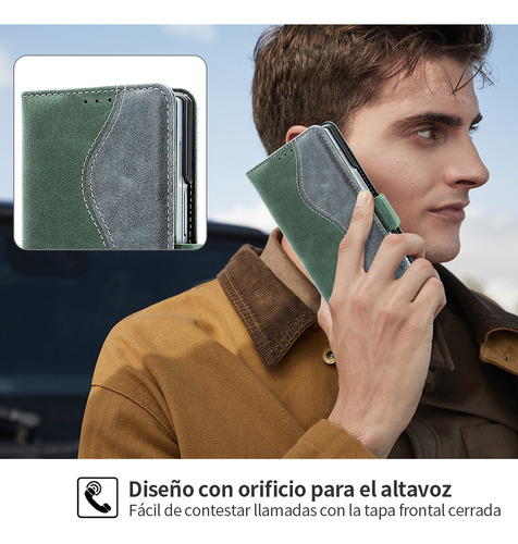 Funda De Piel Con Ranura Para Tarjetas Y Tapa Para Samsung Fold 5 6