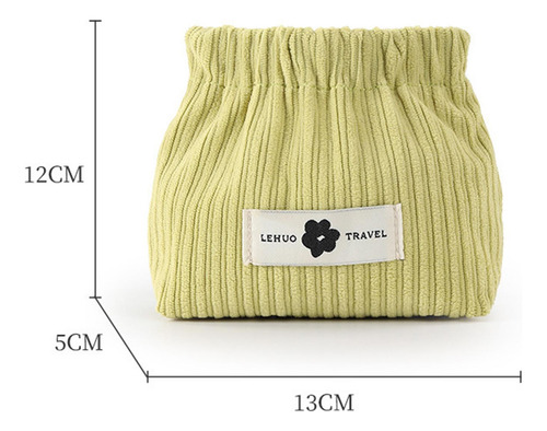 3 Mini Bolsa De Maquillaje, Monedero Sin Cremallera, Verde