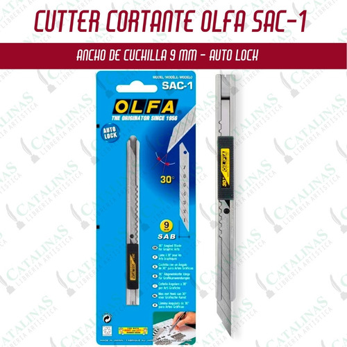 Cortante Cutter Cuchilla Marca Olfa Sac - 1  9mm Microcentro