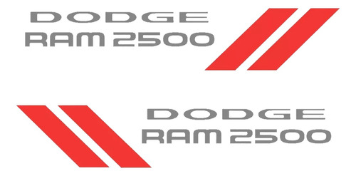 Kit Adesivos Laterais Dodge Ram 2500 Em Prata Ram25pa