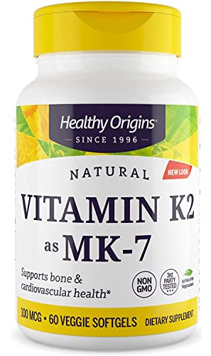 Orígenes Saludables Vitamina K2 Como Mk-7, 100 Mcg - Qsfot