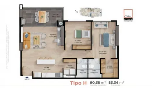 Rhbr-12503 (apto) Piso 8 (envigado, Loma De Los Mesa)