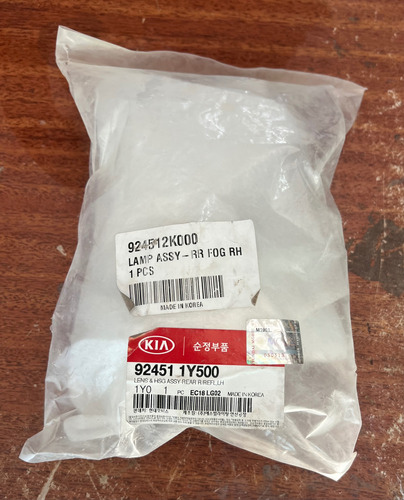 Faro Auxiliar Tras. Derecho Antiniebla Original Kia Picanto Blanco