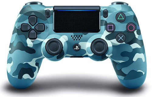 Joystick Ps4 Dualshock 4 Camuflado Azul + Juego Digital Pc