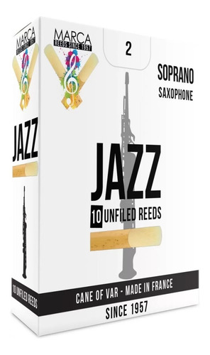 Caña P/saxofón Soprano Fuerza 2 Nota Bb Marca Reeds Jzu320