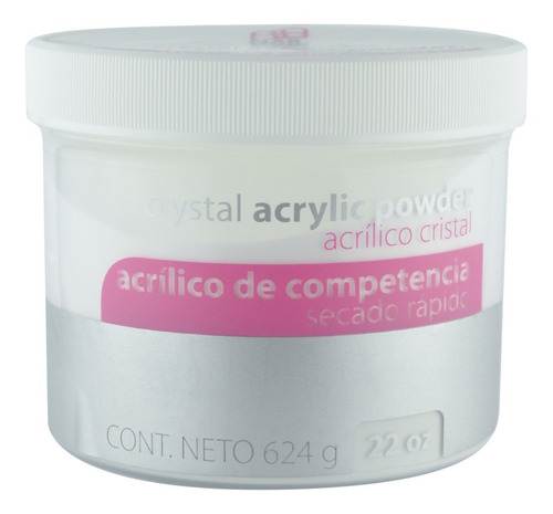 Polvo Acrílico Competencia Cristal 22oz/624 Gr. Nail Factory Color Clear