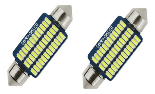 Lampara Tubular  39mm Canbus Ultra Potente 36 Smd X 2