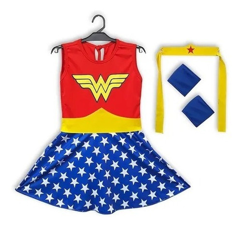 Disfraz Mujer Maravilla Infantil Wonder Woman Muñequera