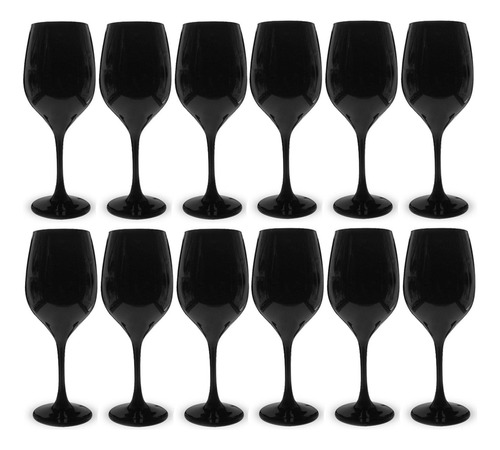 Copas De Vino Barone Nadir Negro 490ml X12u - Ayres Cuyanos