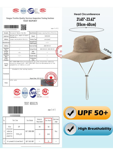 Sombrero De Lluvia Impermeable Mujer Ala Ancha Upf50 Color Talle