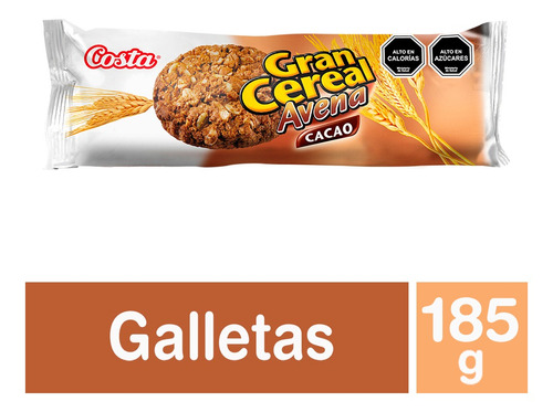 Costa Galleta Gran Cereal Avena Cacao 185 Gr