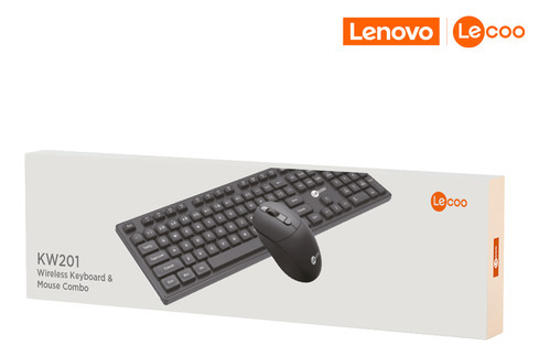 Kit Teclado E Mouse Sem Fio Lecoo Kw201 Mouse Preto Teclado Preto Abnt2 Preto