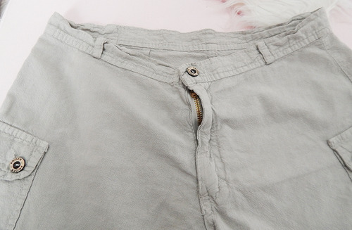 Bermuda Tipo Short Color Gris Talle M De Mujer