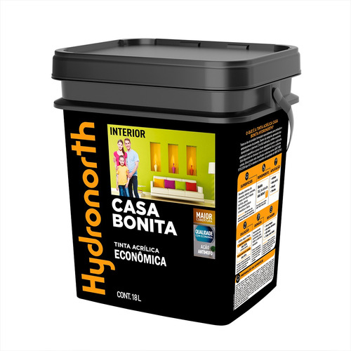 Tinta Hydronorth Acrilico Fosco Completo Teto E Parede - Cor