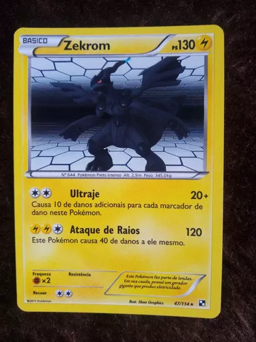 Pokemon Zekrom Holofoil Black & White Frete Incluso