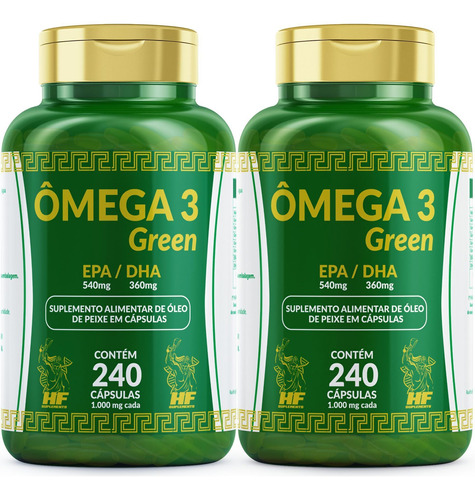 Omega 3 1000mg Green Hf Suplements 2x240 Caps