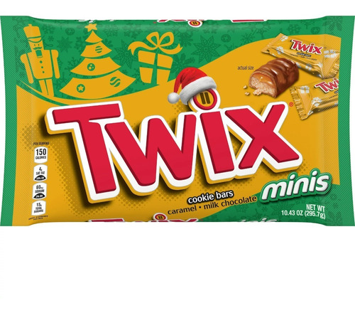 Twix Cookie Bars Minis Navidad Americano Importado 295.7g 