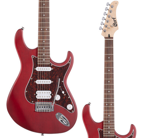 Guitarra eléctrica de 6 cuerdas Cort G110 Open Pore Strato Red Color