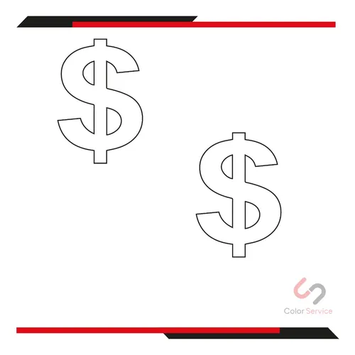 comprar Calca Sticker Simbolo De Pesos Para Carro O Venta De15x10cm 