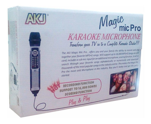 Microfono Karaoke Magic Mic Pro 4000 Canciones Sd Mp3 Alta C