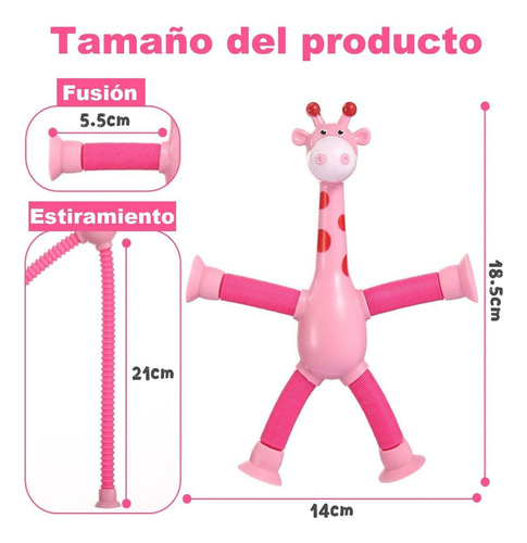 1 4pcs Juguetes Para Niños Ventosas Tubo Telescópico Jirafa