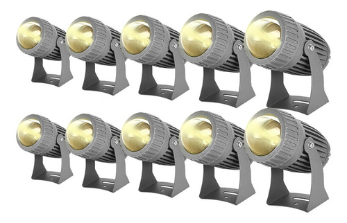 20x Refletor Beam Pimbim 10w 3000k Spot Outdoor Prova Dágua 127/220v