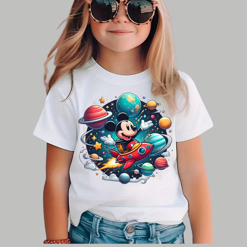 Playera Infantil Mickey Mouse Mickey Espacio Disney Estilo
