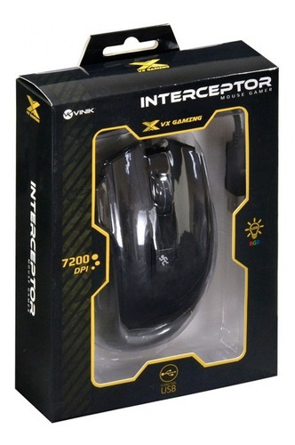 Mouse Gamer - Vinik VX Gaming Interceptor - Preto