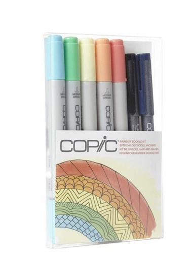 Copic Doodle - Kit Marcadores Rainbow; Arcoíris