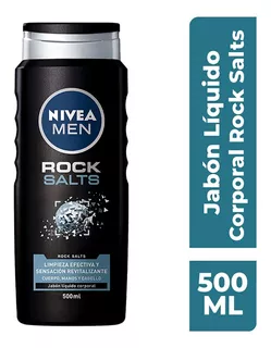 Jabón Líquido Corporal Nivea Men Rock Salts Antibacterial 500ml