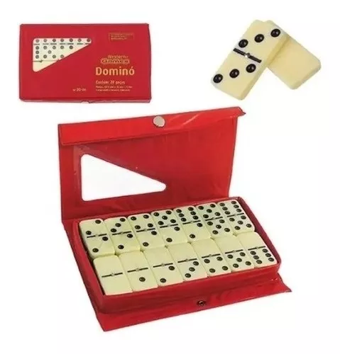 Jogo De Domino Profissional De Osso Vermelho - Kaftor - Kaftor