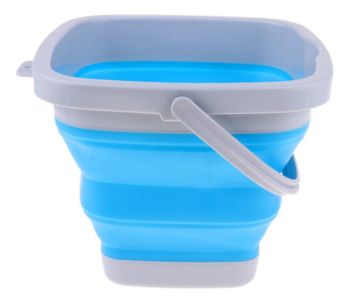 Imagen 3 de 8 de Cubo Pequeño De Plástico Con Asa Para Playa De Niños Azul