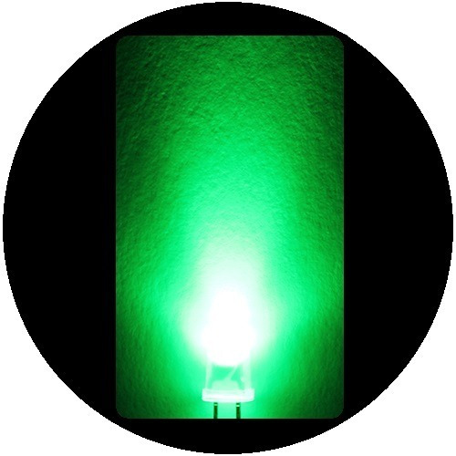Imagen 2 de 6 de 300 Leds Verde Difuso De 5mm