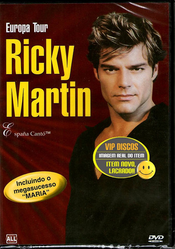 Dvd Ricky Martin Europa Tour - Novo Lacrado Raro