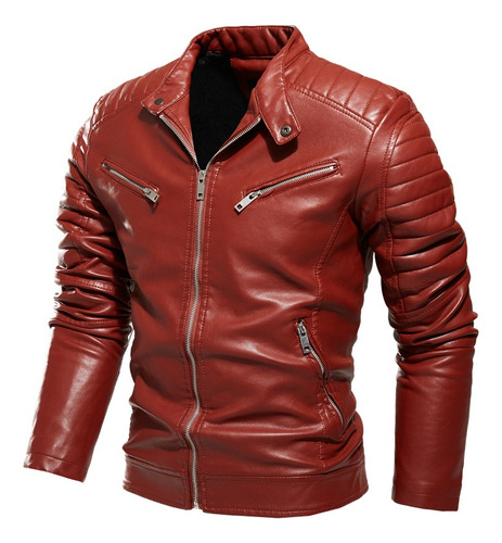 Chaqueta De Poliuretano Para Hombre, Traje De Moto A La Moda