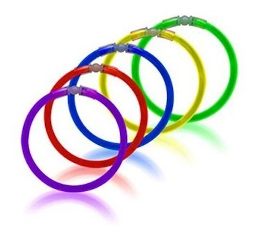 100 Pulseras Neón Fosforescente Glow Stick Fiestas Neon 